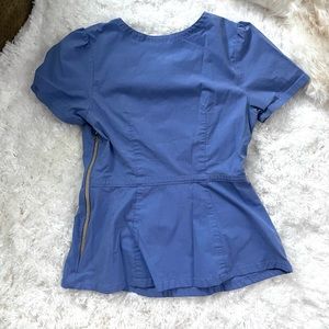 Jaanuu Ceil Blue Scrub Top